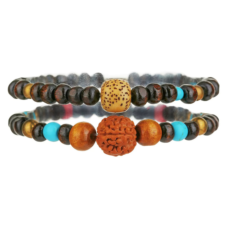 INGX Armband Set, Holz, Perlen, Bunt, Herren - Bild 2