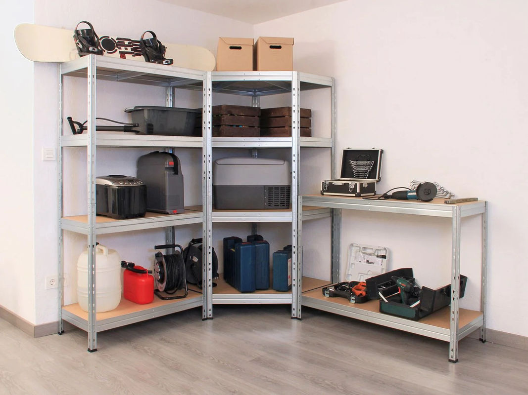 AR Shelving Eck-Rivet Steckregal verzinkt mit 4 verstellbaren Böden, B/T/H: 180 x 90 x 90 x 45 cm - Bild 2