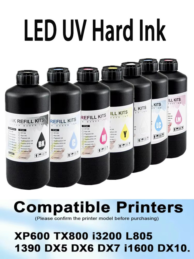 UV-Harttinte für Epson XP600 TX800 DX5 DX7 DX10 Druckköpfe, 1000 ml - Bild 5