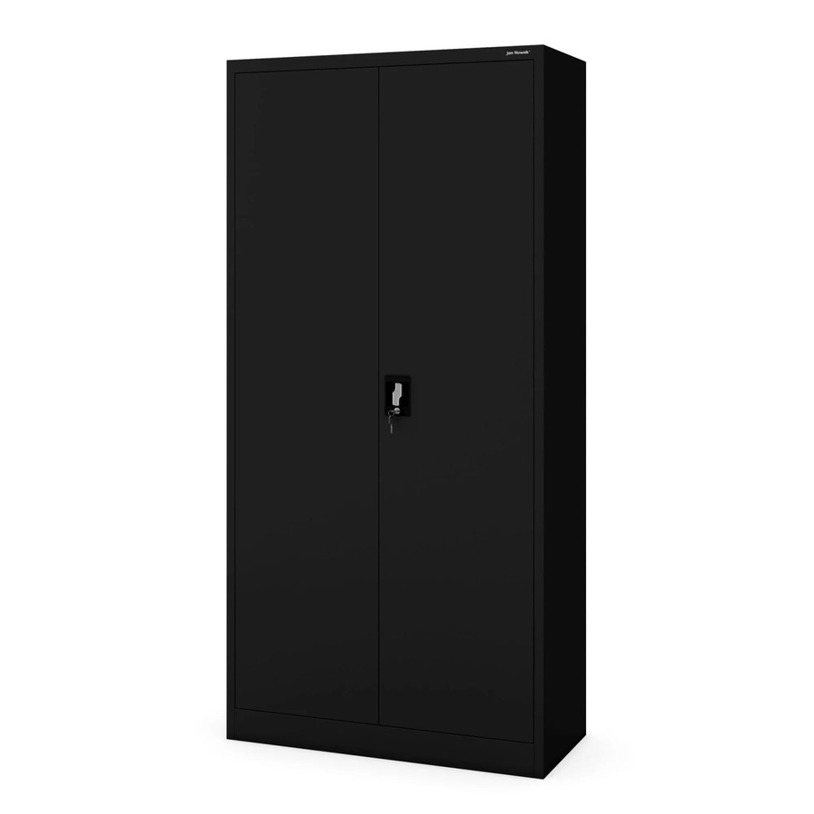 Jan Nowak Mehrzweckschrank Dawid in Schwarz Matt, B/T/H: 90 x 45 x 185 cm - Bild 2