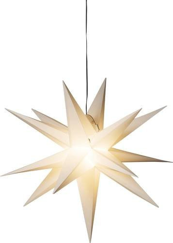 Konstsmide Weihnachtsstern LED Warmweiß Weiß Geometrisches Design für Weihnachten und Advent - Bild 1