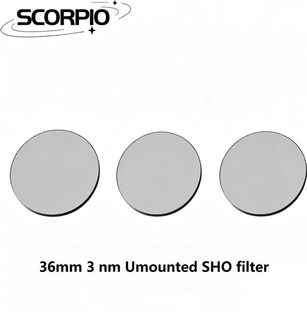 Scorpio Astro 36mm SHO SII 3nm Ha 3nm OIII 3nm Schmalbandfilter für astronomische Mono-CCD, CMOS und modifizierte DSLR-Bildgebung - Bild 1