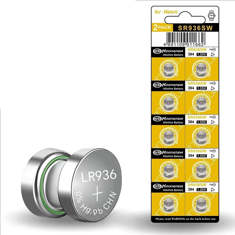 Yuform Knopfzelle AG9 1,55 V 90 mAh Silber LR936 SR936SW CX194 394 - Bild 3