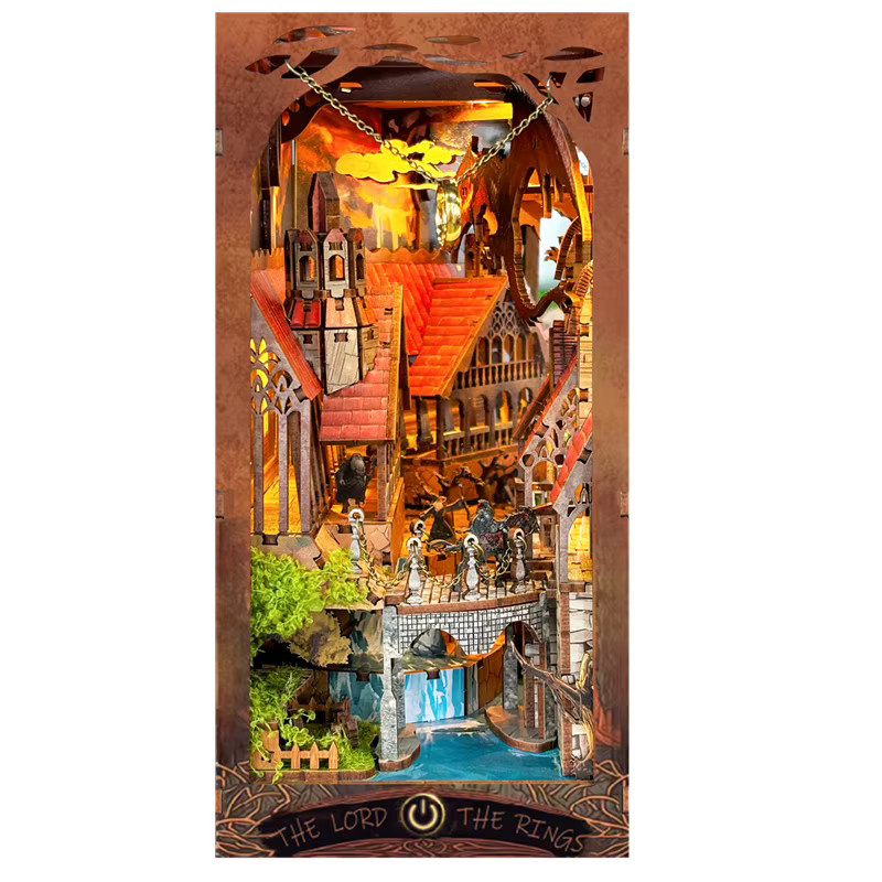 ELEVEN-CUTE Spirit Valley der Magie Ring, DIY Holz Buch Nook Regal Einsatz Kit, Miniatur Modell Kit - Bild 3