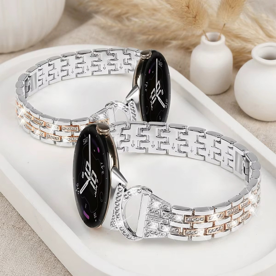 CAOWTAN Armband Edelstahl, Silber, Diamant, Perle, Kristall, Damen - Bild 3