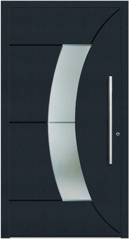 KNOCK Aluminium-Haustür Terra Nova in Anthrazit Grau mit Glaseinsatz und RC2 Schutz - Bild 1