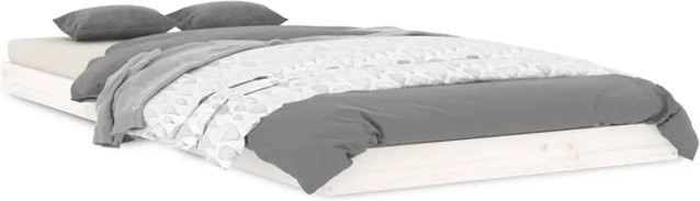 vidaXL Massivholzbett aus Kiefer in Weiß, Modernes Kinderbett, B/T/H: 90 x 200 cm - Bild 1