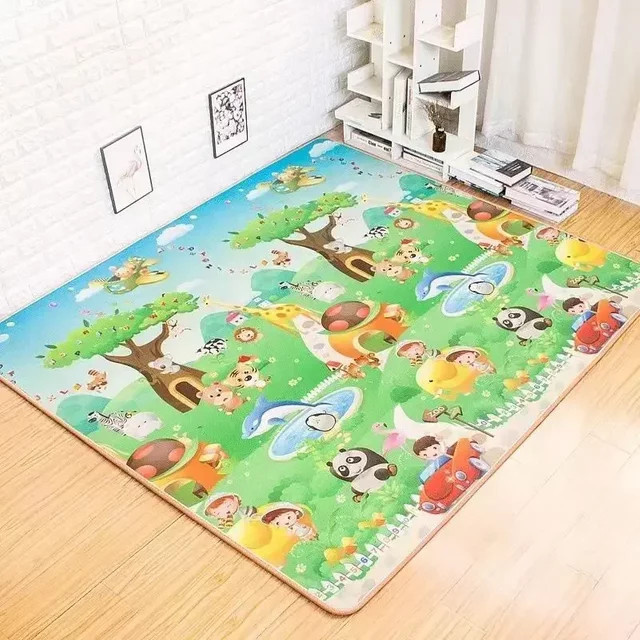 Baby Spielmatte, Tiere, doppelseitig, bunt, Plüsch / Textil - Bild 1