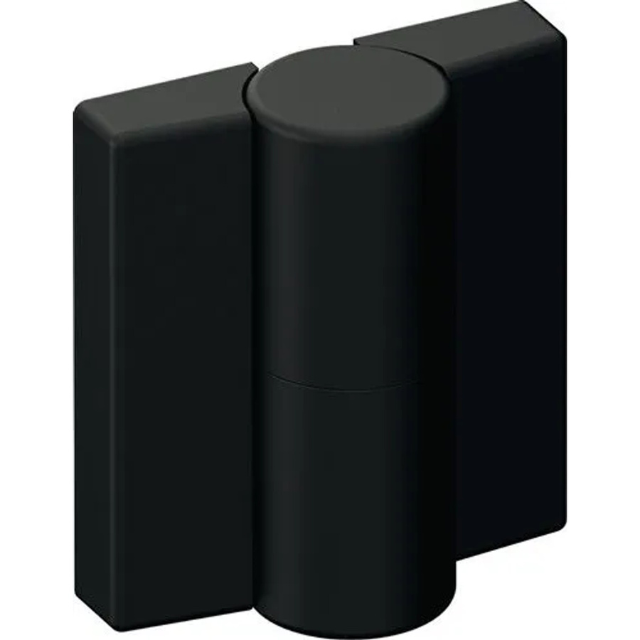 HEWI Scharnier DIN Links mit Metalleinleger in Tiefschwarz Matt, Höhe: 5,2 cm, Breite: 4,7 cm - Bild 2
