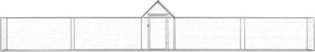 vidaXL Hühnerstall aus verzinktem Stahl in Silber, B/T/H: 9 x 1 x 1,5 m - Bild 1