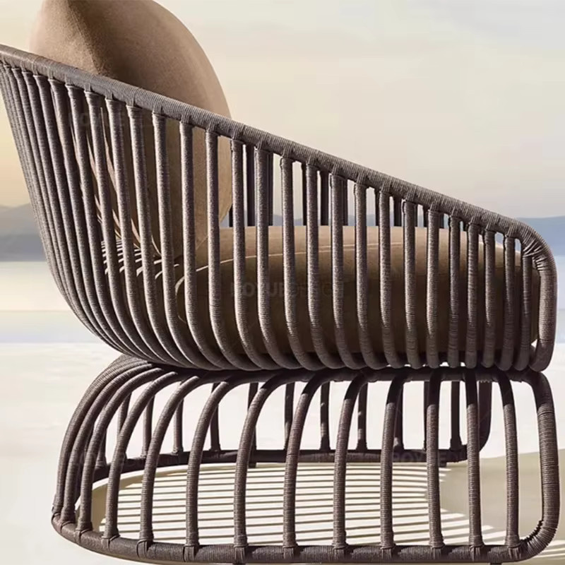 OAKCIA Modernes Gartensofa im italienischen Stil mit Rattan-Weberei - Bild 3