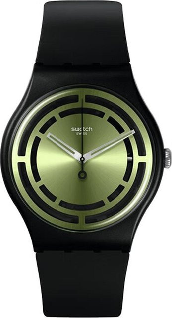 Swatch Armbanduhr, Quarz, Kunststoff, Grün, Unisex - Bild 1