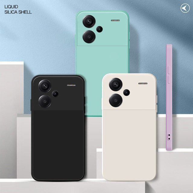Xiaomi Redmi Note 13 Pro Plus 5G Silikon Schutzhülle mit Flüssigkeitsdesign in Schwarz - Bild 1