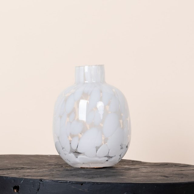 Glasvase Konfetti von BLUME2000 in Weiß für den Tisch, Höhe: 11,0 cm - Bild 1