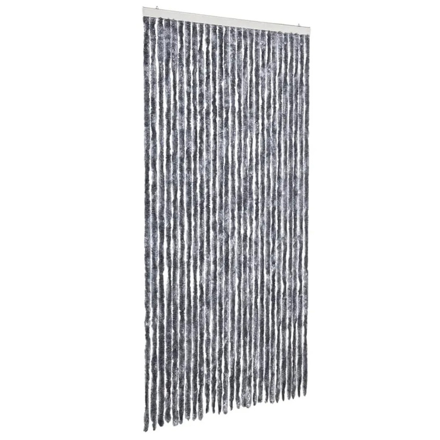 vidaXL Insektenschutz-Vorhang aus Chenille in Silber, thermoisolierend, Breite: 118 cm, Höhe: 220 cm - Bild 2