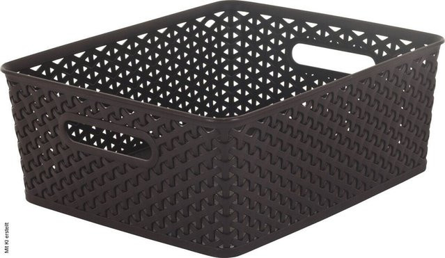 Curver Aufbewahrungskorb Mesh in Hellgrau B/H/L: 29,6 x 13,3 x 35,5 cm - Bild 1