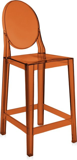 Kartell One More Stuhl aus Kunststoff in Orange glänzend - Bild 1