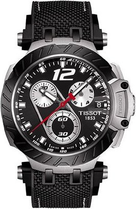Tissot Armbanduhr, Quarz, Edelstahlgehäuse, Kautschukarmband, Schwarz, Herren - Bild 1