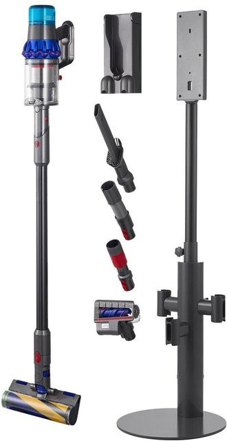 Staubsaugerständer von Buying Solutions MB für Dyson Multi-Modelle, freistehender Aufbewahrungsständer mit 3 Clips aus Metall und Kunststoff, Schwarz oder Grau, Höhe: 130 cm, Breite: 33 cm, Tiefe: 33 cm - Bild 1