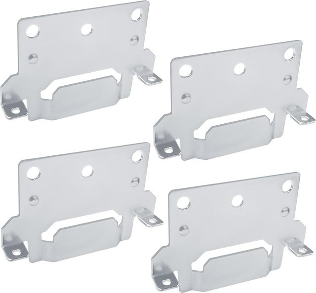 4-teiliges Bettmontagehalterungs-Set für Skorva Midbeam Rack in Silber mit 12-teiligem Befestigungsmaterial und Schrauben für Camper-Umbau-Hardware-Kits - Bild 1
