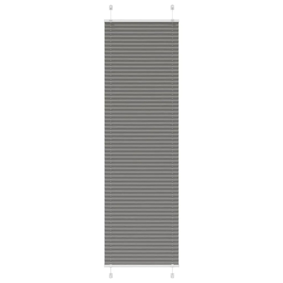 vidaXL Plissee Anthrazit aus Polyester, semi-transparent, B: 60 cm, H: 200 cm - Bild 2