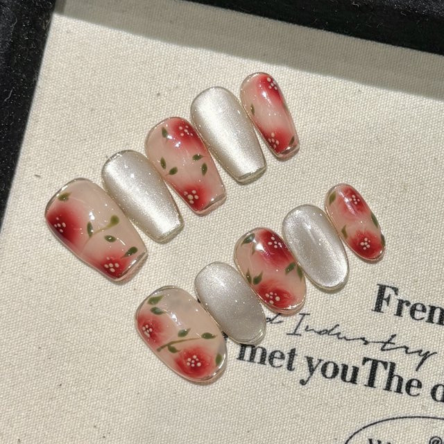 YADORNOS Press on Nails Pink Blush, Glänzend, Kinder - Bild 1