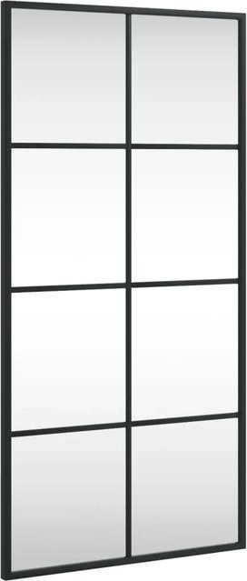 vidaXL Wandspiegel Schwarz Rechteckig aus Metall und Glas B: 40 cm, H: 80 cm - Bild 1