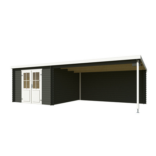 Lasita Maja Gartenhaus St Louis in Grüngrau, B/H/T: 701 x 211 x 319 cm - Bild 3