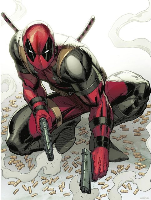 Komar Wandbild Marvel Deadpool Bullets in Rot, Breite: 30 cm, Höhe: 40 cm - Bild 1