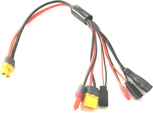 Amass 6 in 1 Lipo Batterie Multi Ladegerät Kabel Adapter Anschluss Gelb - Bild 1