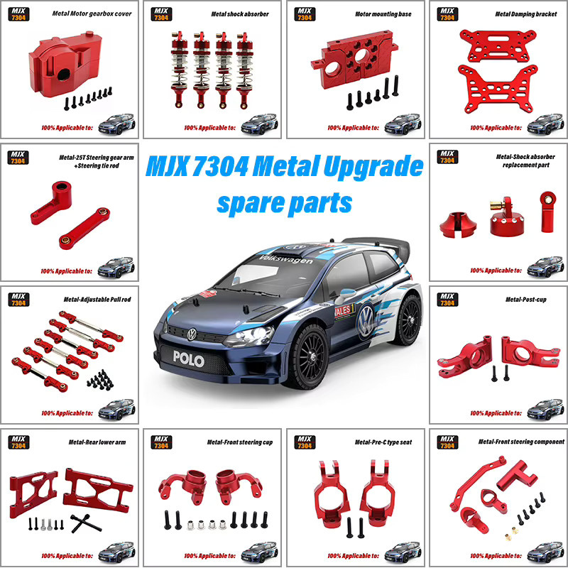 MJX Hyper GO 7303 7304 1/7 RC Auto Metall-Upgrade-Ersatzteile, 25T Servoarm Lenkstange Getriebegehäuseabdeckung Metall-Stoßdämpferteile - Bild 4