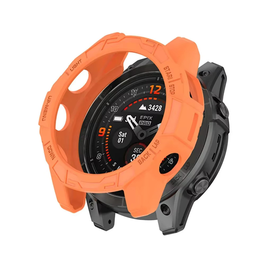 CAOWTAN Schutzhülle für Garmin Fenix 7 7S 7X Pro Epix Pro, Silikon, Schwarz, Unisex - Bild 2
