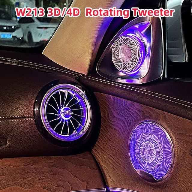 4D Rotierende LED Hochtöner Lautsprecher für Mercedes-Benz E-Klasse W213 (2016-2023) mit 64 Farben in Multicolour - Bild 1