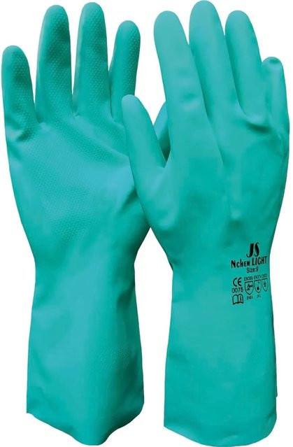 Staffl Nchem Light Chemikalien-Schutzhandschuhe aus Nitril in Grün, Größe 8, 12 Paar - Bild 1