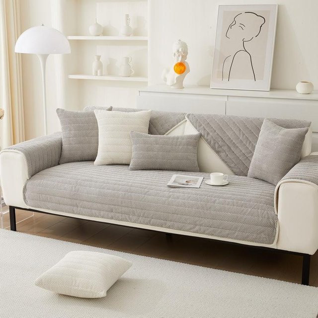 Modernes Cord-Sofakissen mit abnehmbarem Bezug von Super Six, quadratisch, B/B: 70 x 70 cm - Bild 1