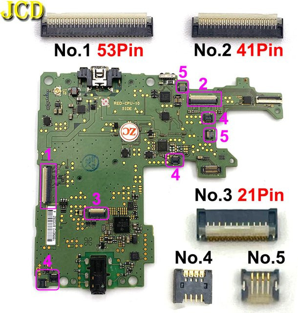 JCD FPC Buchse Flexkabel Stecker für New 3DS LL und New 3DS XL (4Pin, 21Pin, 41Pin, 53Pin) - Bild 1