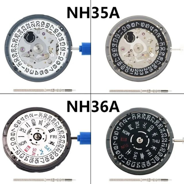 Uhrenzubehör Automatisches mechanisches Uhrwerk NH35 NH36, Edelstahl, Schwarz, Unisex - Bild 1