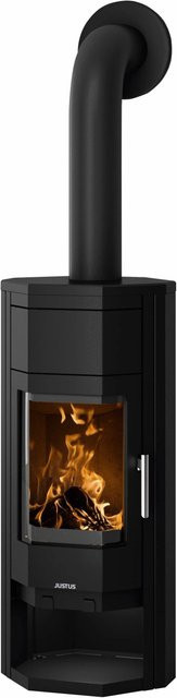 Justus Kaminofen Usedom W+ 2.0 in Schwarz aus Stahl mit 5,5 kW - Bild 1