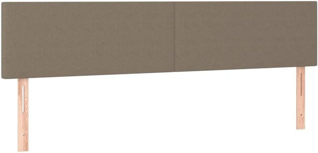 vidaXL LED Kopfteil in Taupe mit USB-Ladeport und integrierter Beleuchtung, Breite: 180 cm, Tiefe: 5 cm, Höhe: 78-88 cm - Bild 1