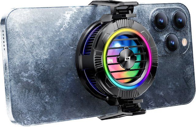 Techsuit P66 Gaming-Kühler für Mobiltelefone mit USB-C Anschluss, Schwarz - Bild 1