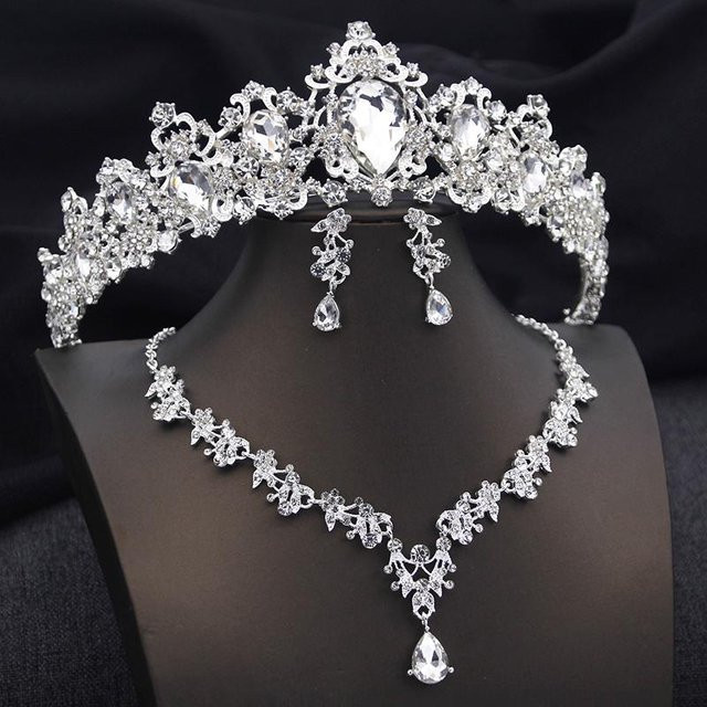 YIRAN Jewelry Schmuckset, Silber, Messing, Kristall, Perle, Damen - Bild 1