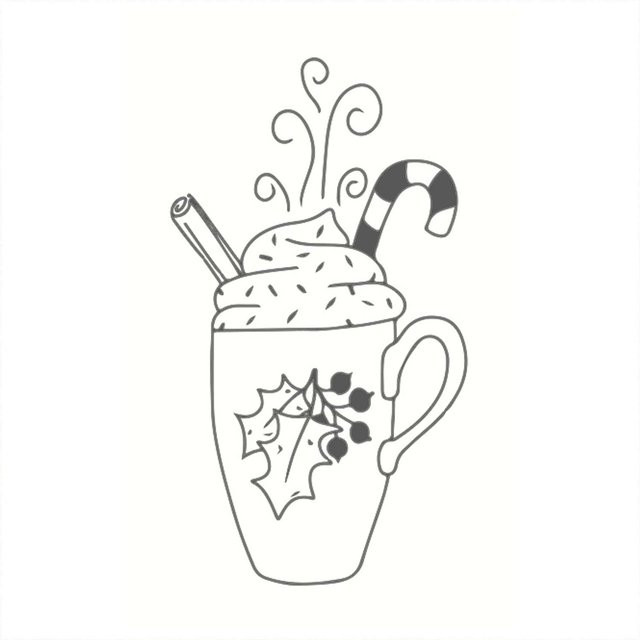 May&Berry Weihnachtsbecher Stempel in Weiß, Größe: 35 x 55 mm - Bild 1