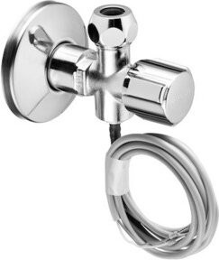 Schell Eckventil COMFORT PT G 1/2 AG x G 3/8 AG mit Fühler, verchromt, silber - Bild 1
