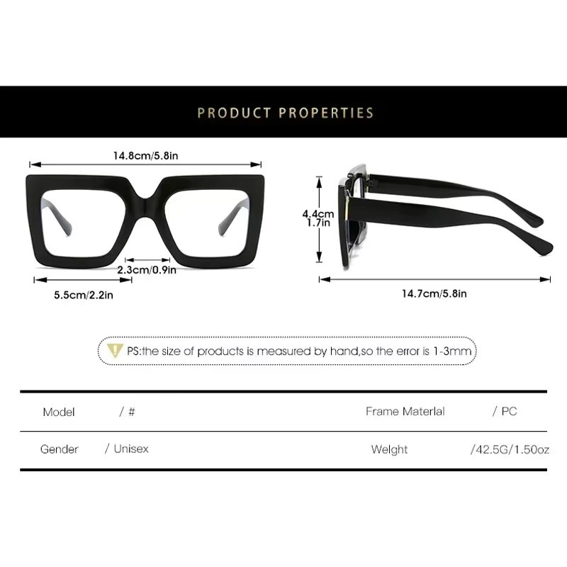 SNQP Lesebrille, quadratisch, Vollrand, transparent, blau, Kunststoff - Bild 4