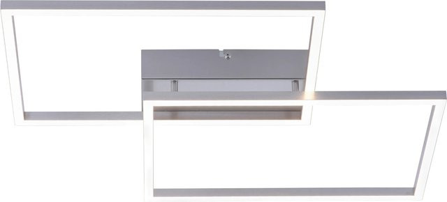 Just Light Deckenleuchte Iven aus Stahl in Silber, dimmbar mit Fernbedienung, B: 75,5 cm, T: 56,2 cm - Bild 1