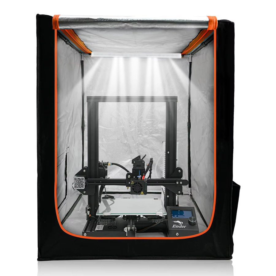 YOOPAI 3D-Drucker-Gehäuse mit LED-Beleuchtung für Creality Ender Serie, feuerfest und staubdicht, Farbe: Schwarz - Bild 7