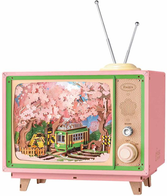Robotime Rolife Sakura Dreamy Tour DIY Spieluhr, 3D Holzpuzzle, mit Lichtern - Bild 1