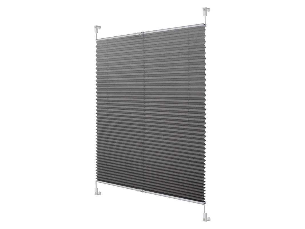 LICHTBLICK Plissee Klemmfix Single Pleat, Grau, B: 75 cm, H: 130 cm - Bild 3