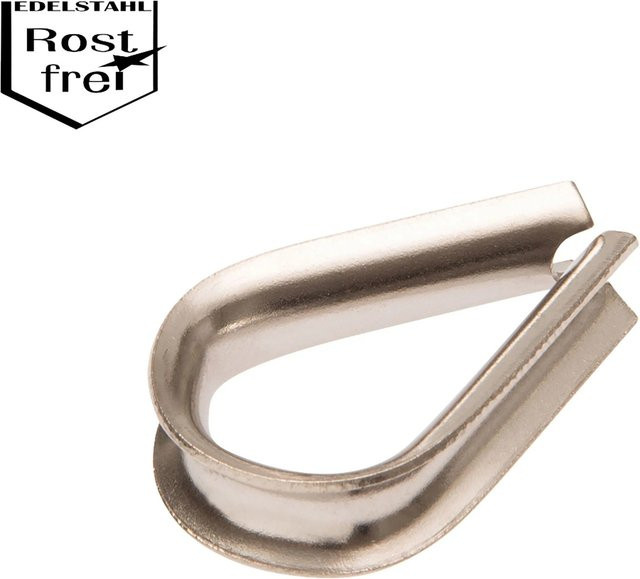 Conacord Seilkausche aus rostfreiem V4A-Stahl in Silber, Länge: 38 mm - Bild 1