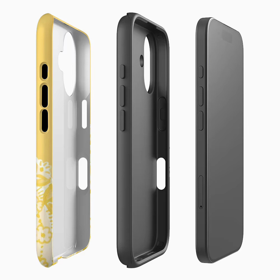 Potdemiel Doppelschicht-Handyhülle in Sonnengelb für iPhone 11 bis iPhone 17 Pro Max Plus - Bild 2